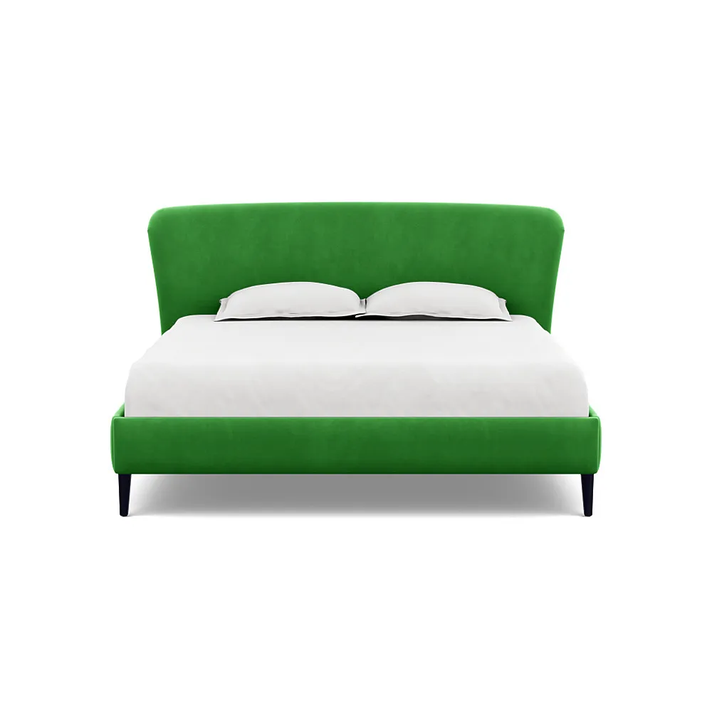 Heal's Darcey Bed Super King Varese Velvet Emerald Black Feet