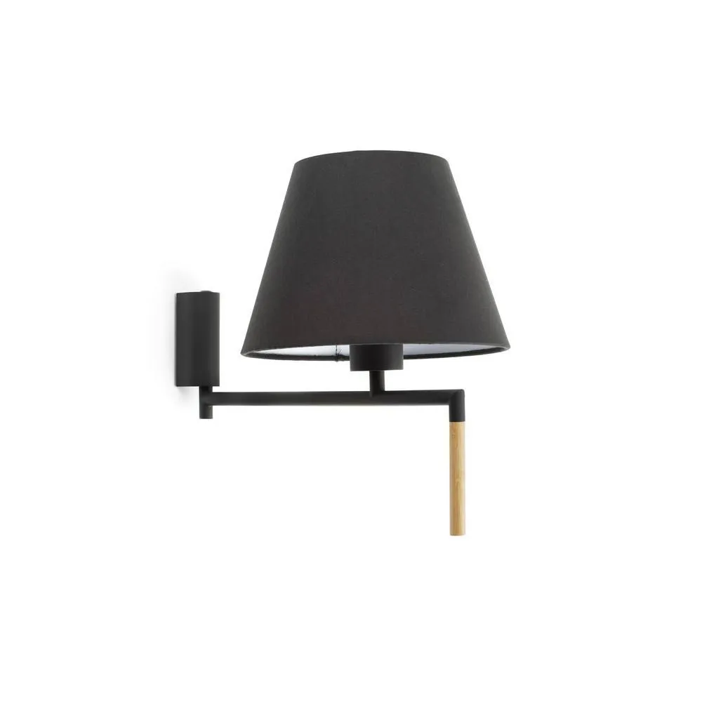 Netlighting Ron Wall Light with Shade Black E27