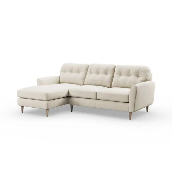 Sven Chunky Tonal Weave Large Corner Chaise Sofa 6