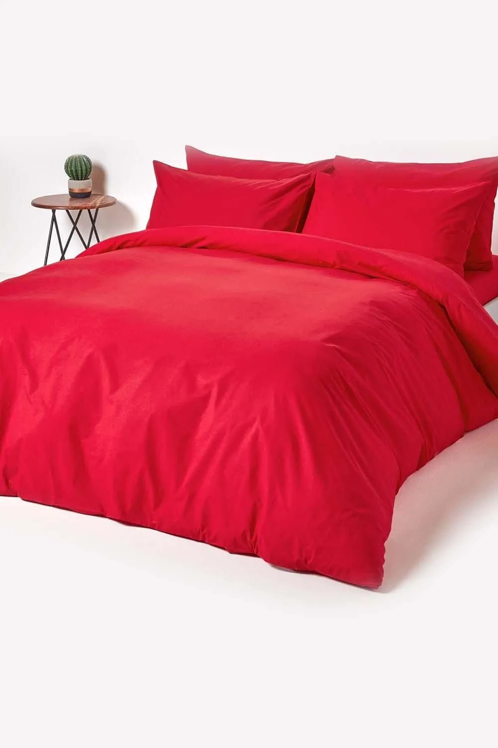 Homescapes Egyptian Cotton Deep Fitted Sheet 18 inch 200 Thread Count in Red 4