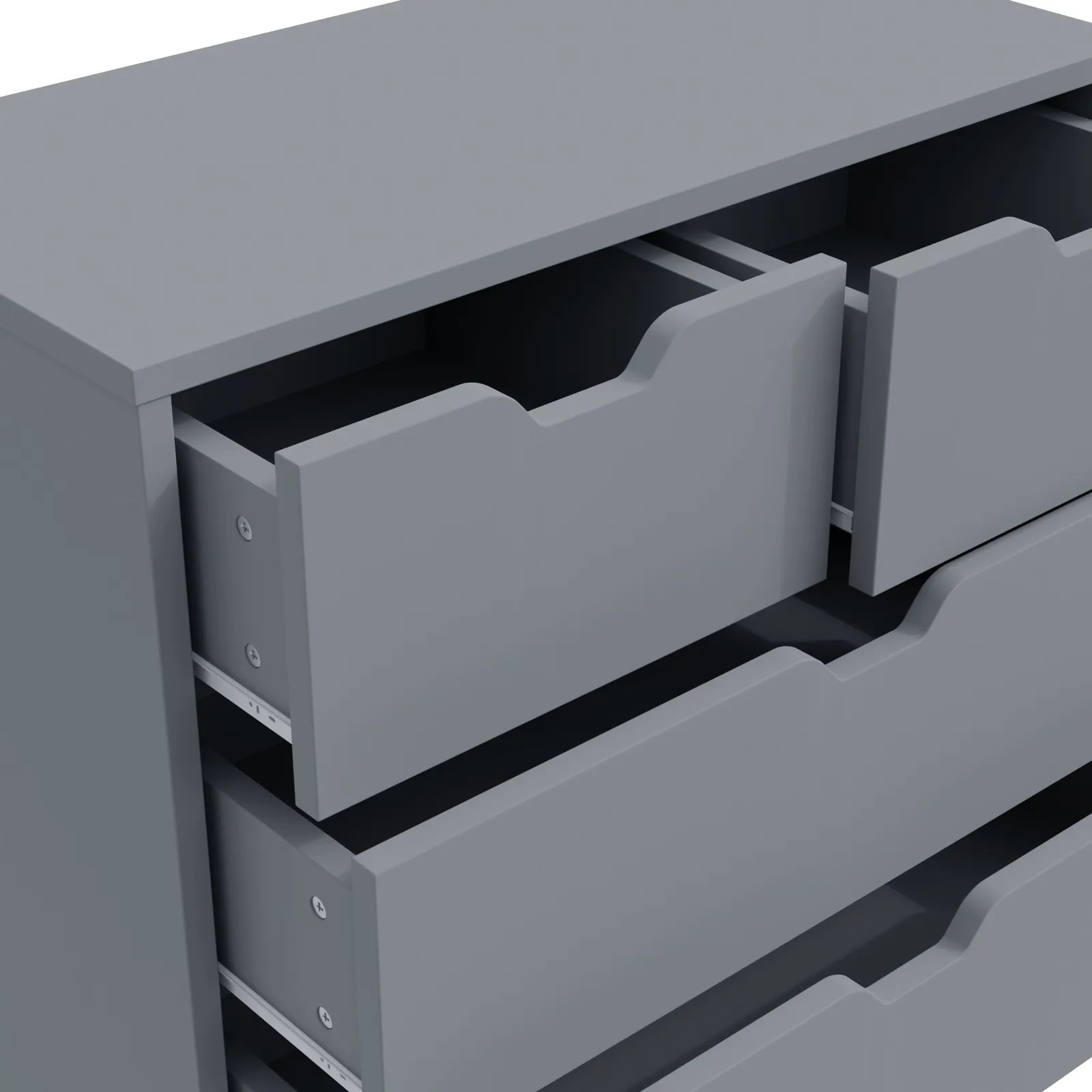 GFW Nyborg 2+2 Drawer Chest in Dark Grey 6