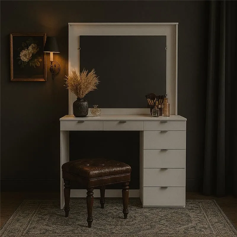 Birlea 7 Drawer Dressing Table White