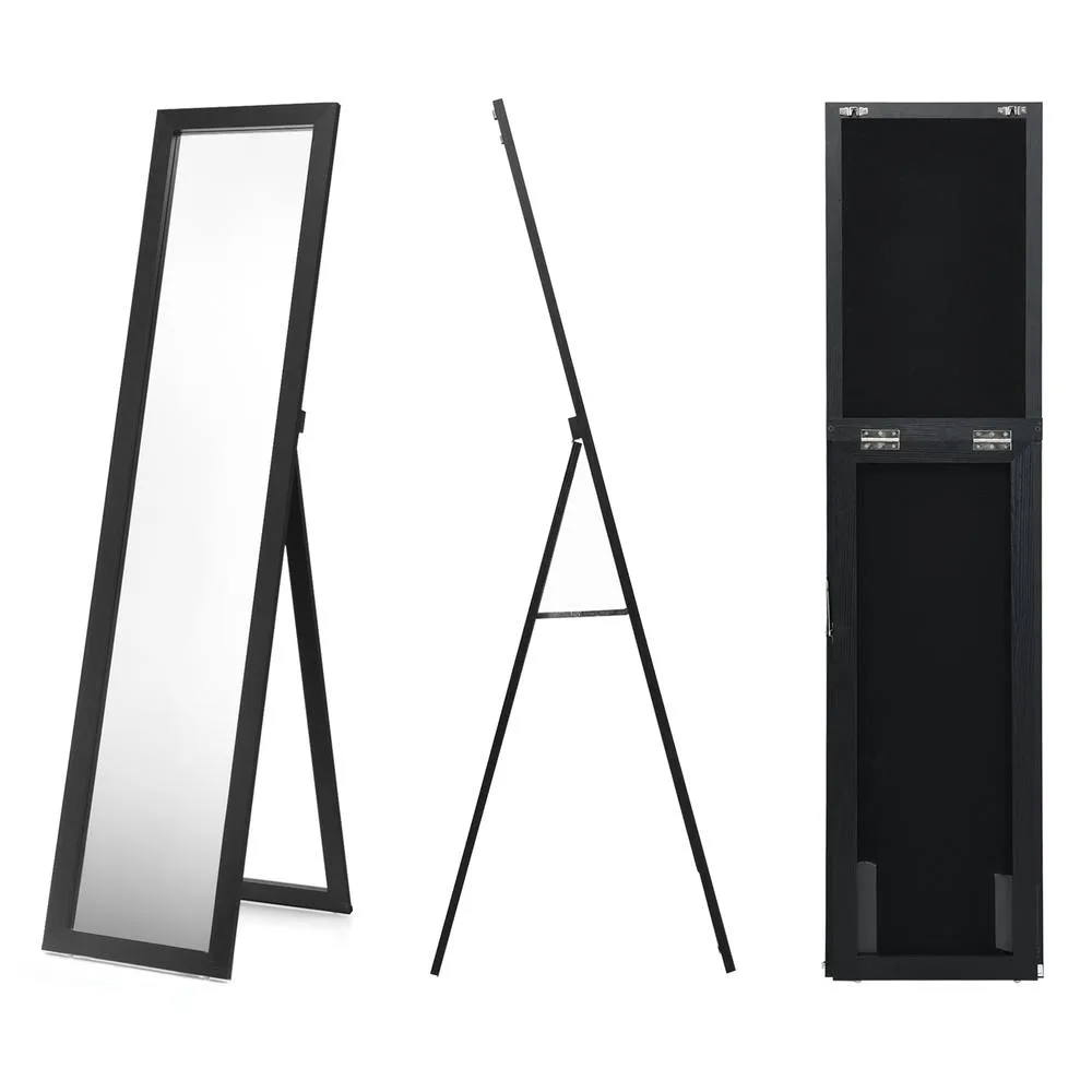 Costway 2 IN1 Full Length Mirror Free Standing Dressing Mirror in Black 2