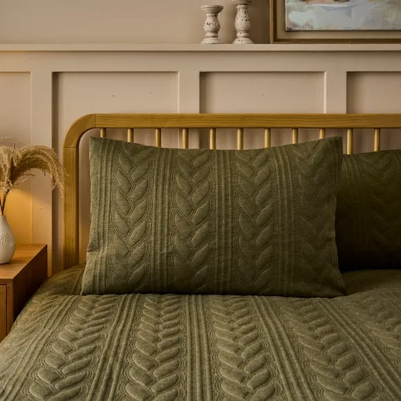 Berkley Cable Duvet Cover and Pillowcase Set 4