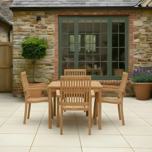 Teak Square Garden Dining Table 2