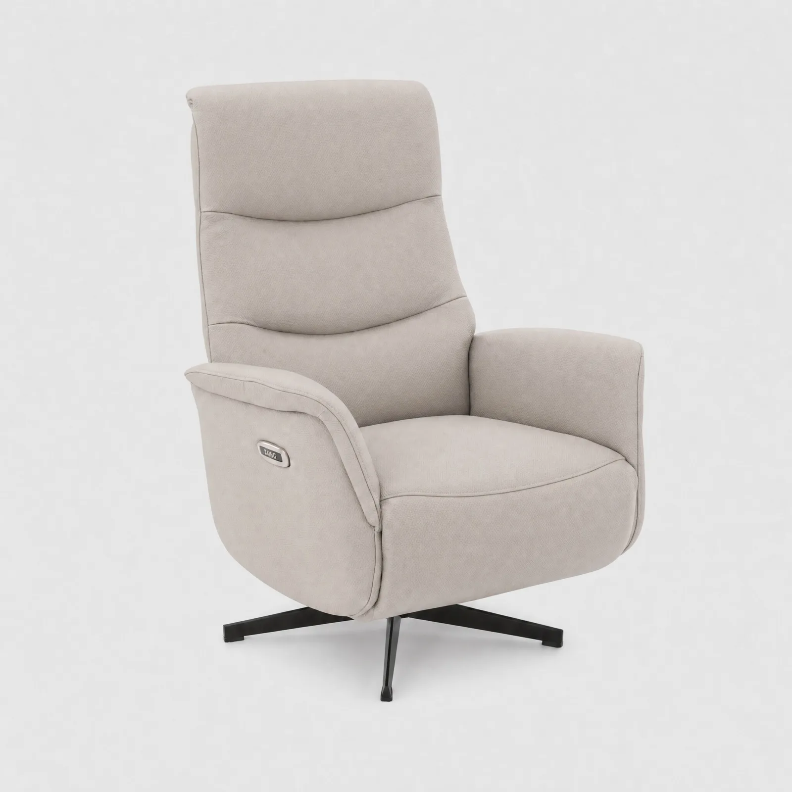 Uxbridge Electric Recliner Chair With Battery, Grey Leather | Barker & Stonehouse