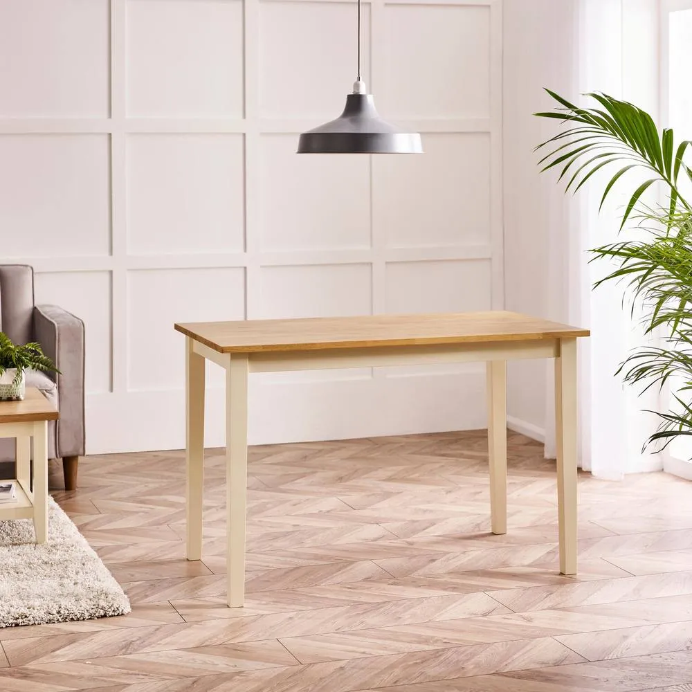 FurnitureboxUK Salcombe Small Rectangular Wooden Table & 2 Tenby Small Benches in Light Oak 3