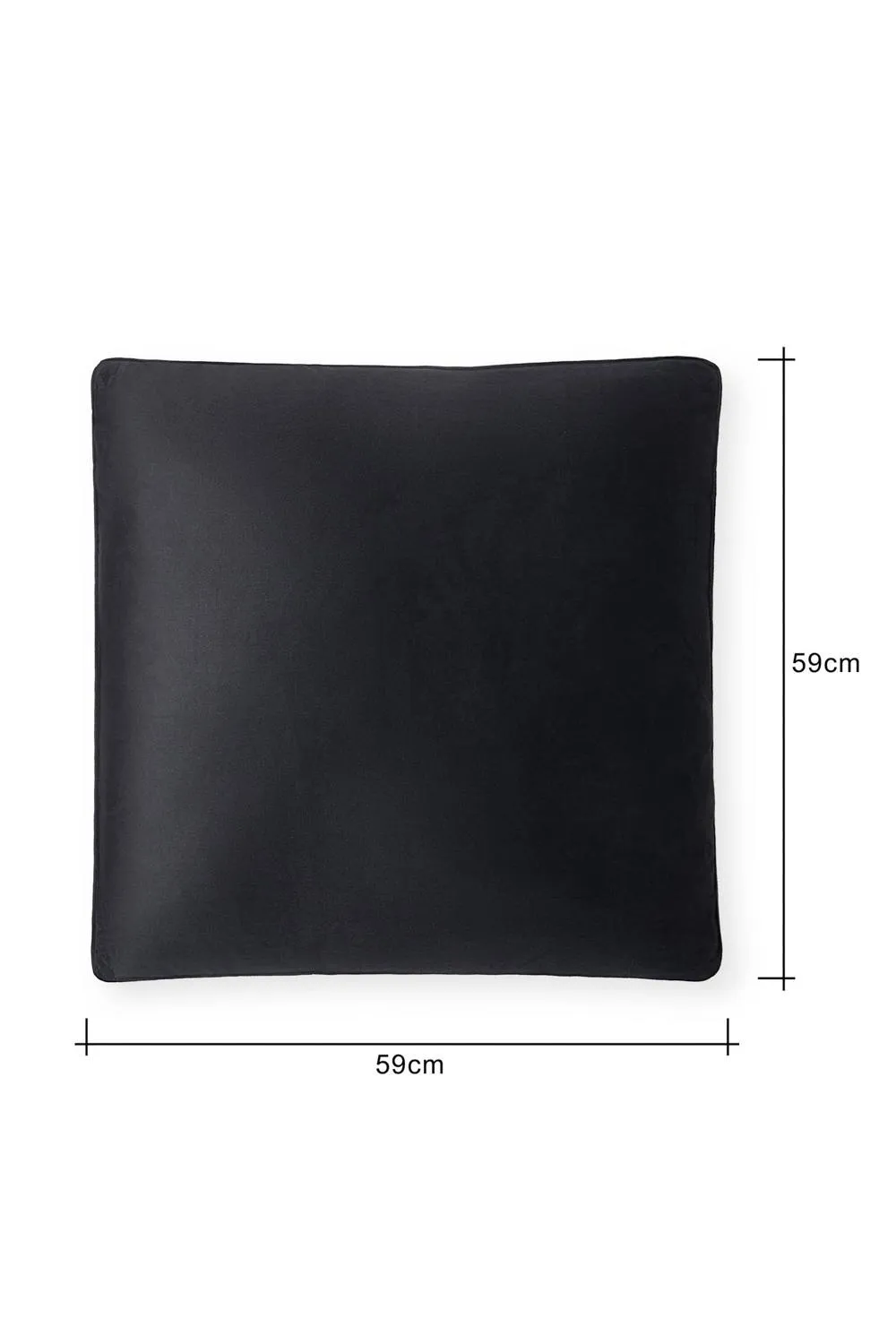 BHS Large Velour Piped Cushion in Black 3