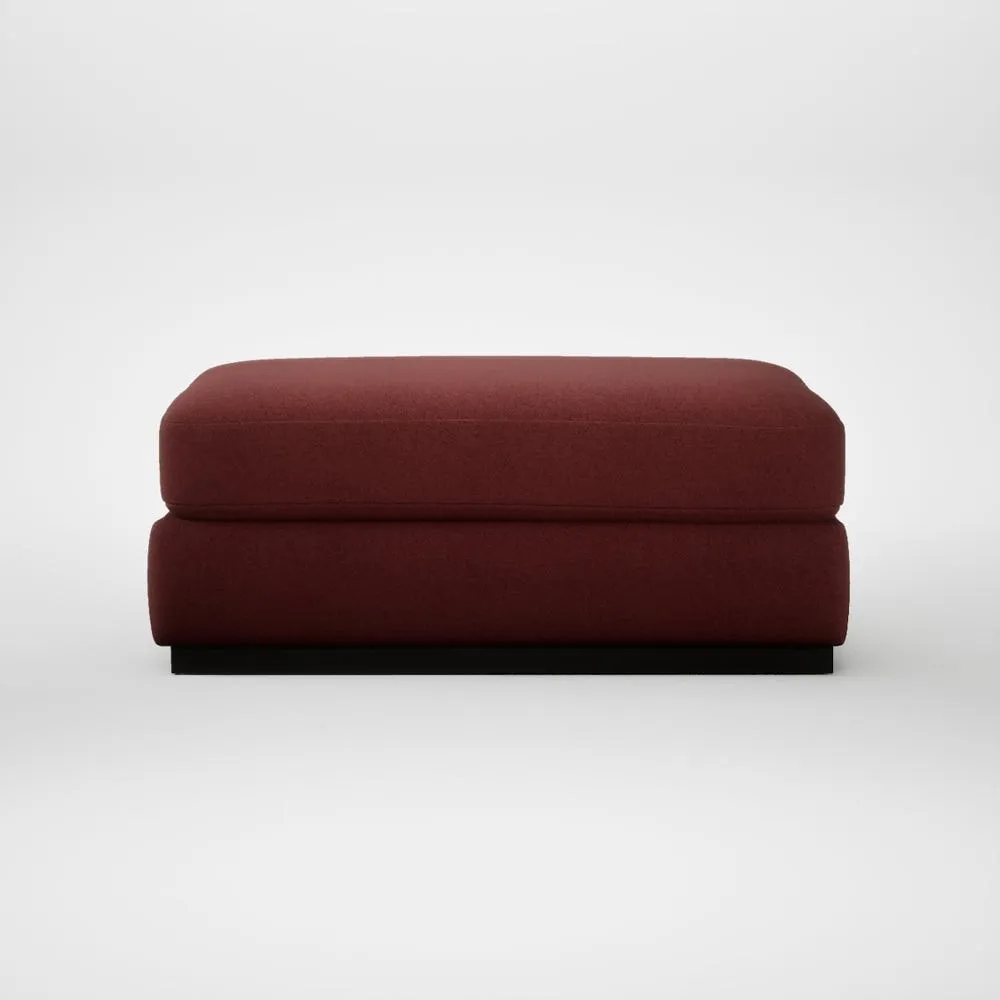 Heal's Trento Ottoman Capelo Linen-Cotton Etruscan Red 2