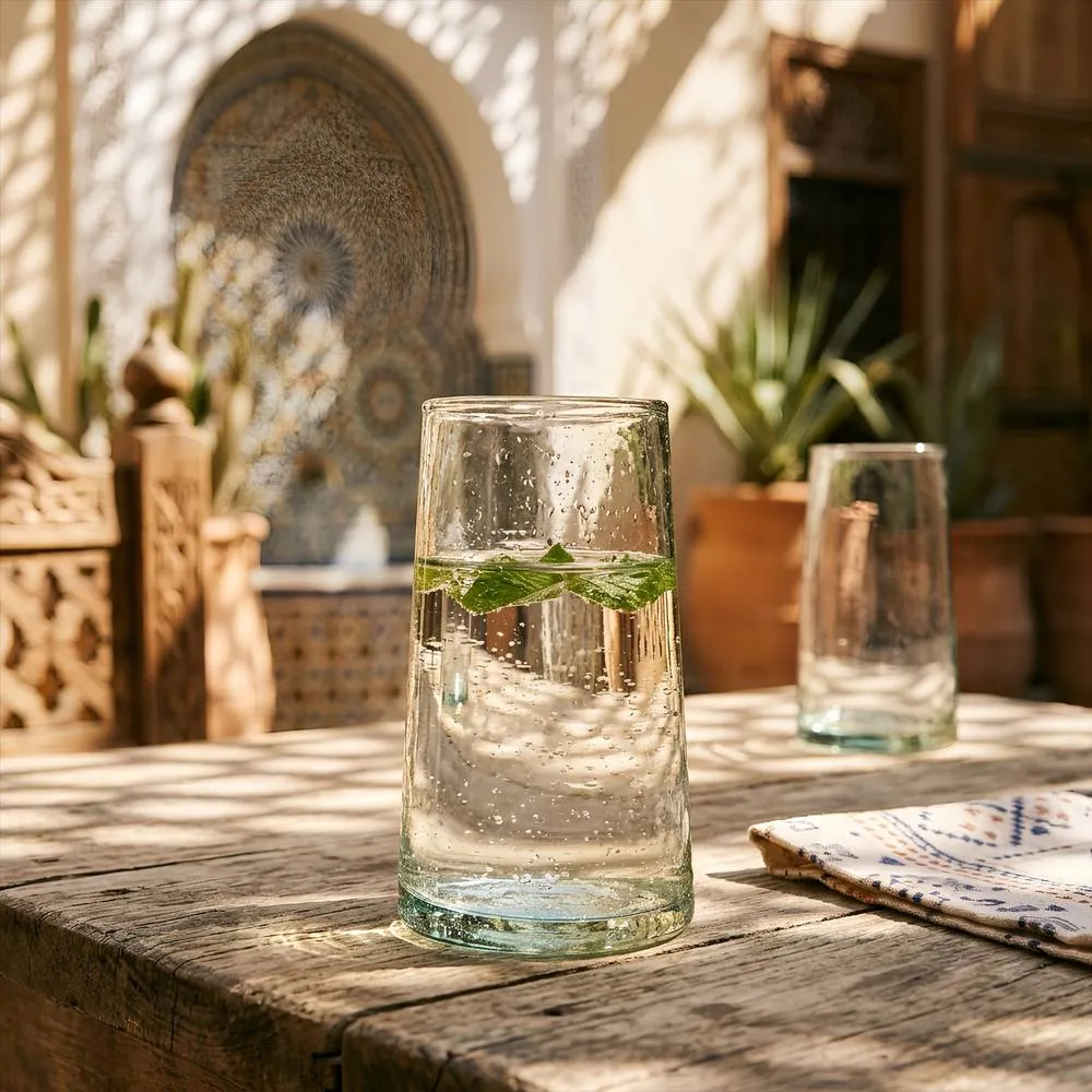 Nicola Spring Jebel Repurposed Glass Vase - 3.5 Litre in Green 3