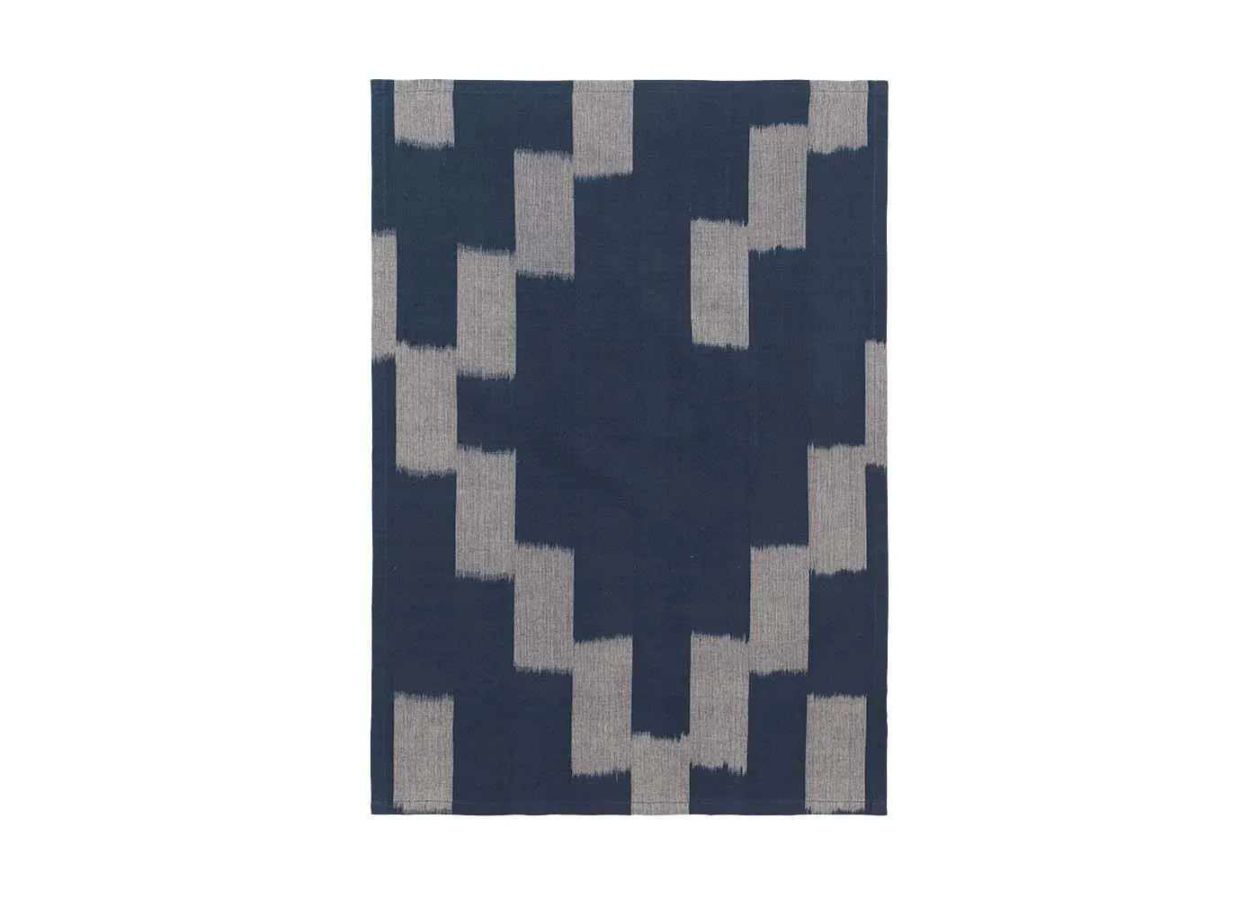 ferm LIVING Ikat Tea Towel Ink Blue & Parchment