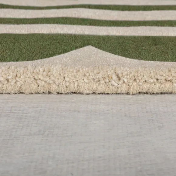 Lois Scallop Border Wool Circle Rug 3