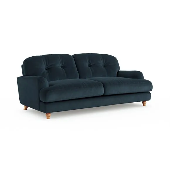 Martha Matte Plush Velvet 3 Seater Sofa 6