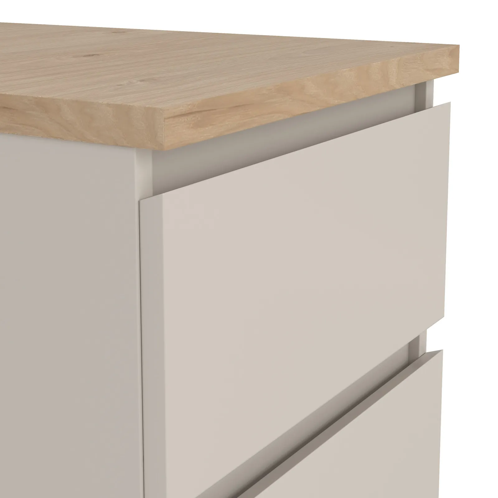 Furniture To Go Naia Bedside 2 Drawers in Beige 6