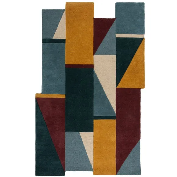 Shuffle Shaped Wool Rug 5