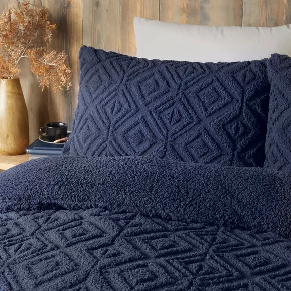 Fusion Geo Fleece Duvet Cover & Pillowcase Set 2