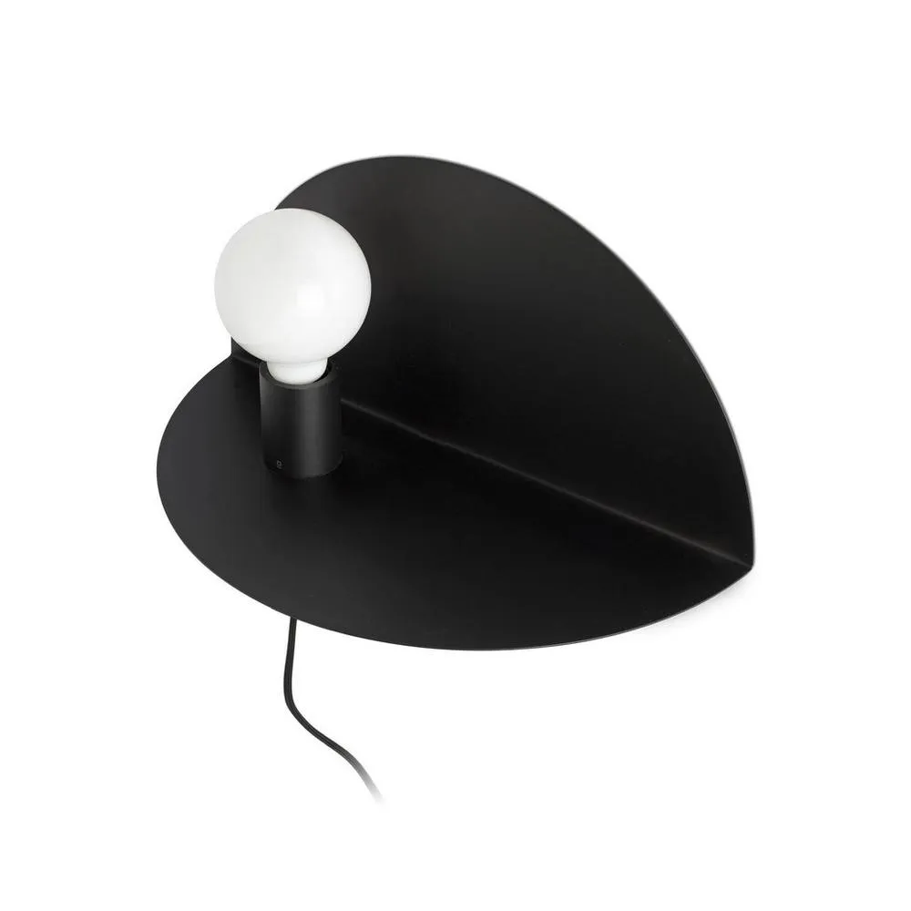 Netlighting Nit Left Black Wall Lamp Shlelf