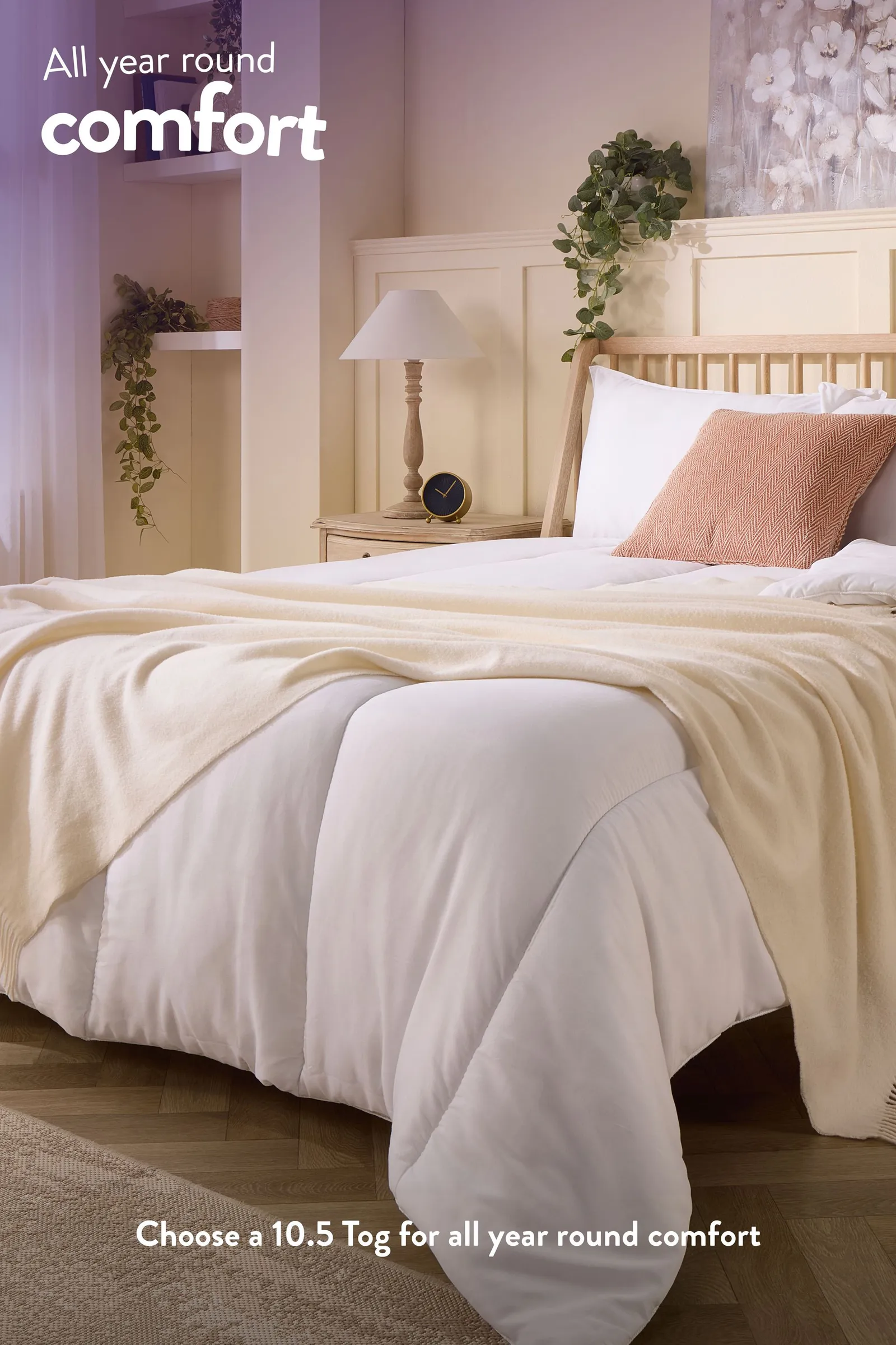 Slumberdown Climate Control 10.5 Tog All Year Round Duvet in White 4