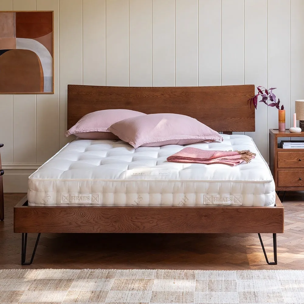Heal's Brunel Double Bed Wooden Headboard Dark Wood 4