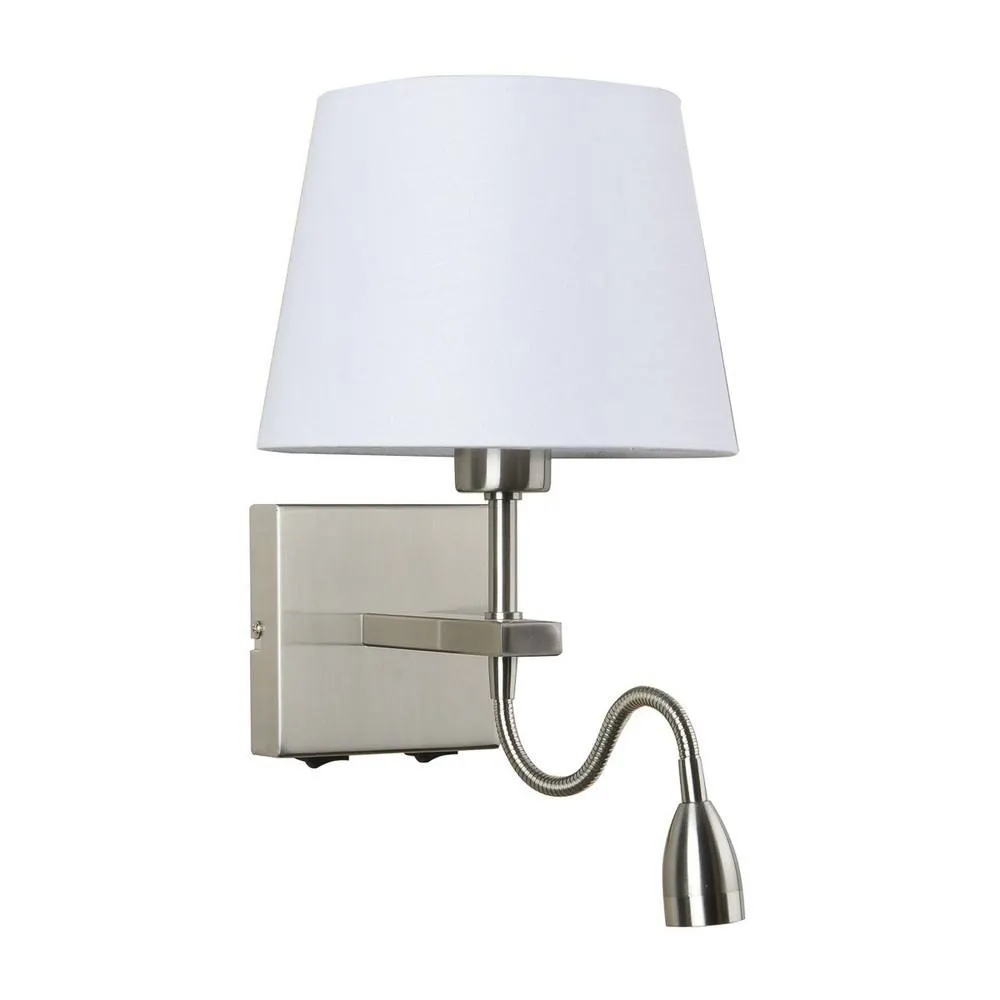 Netlighting Modern LED Bedside Lamp Nickel Warm White 3000K 350lm in Grey