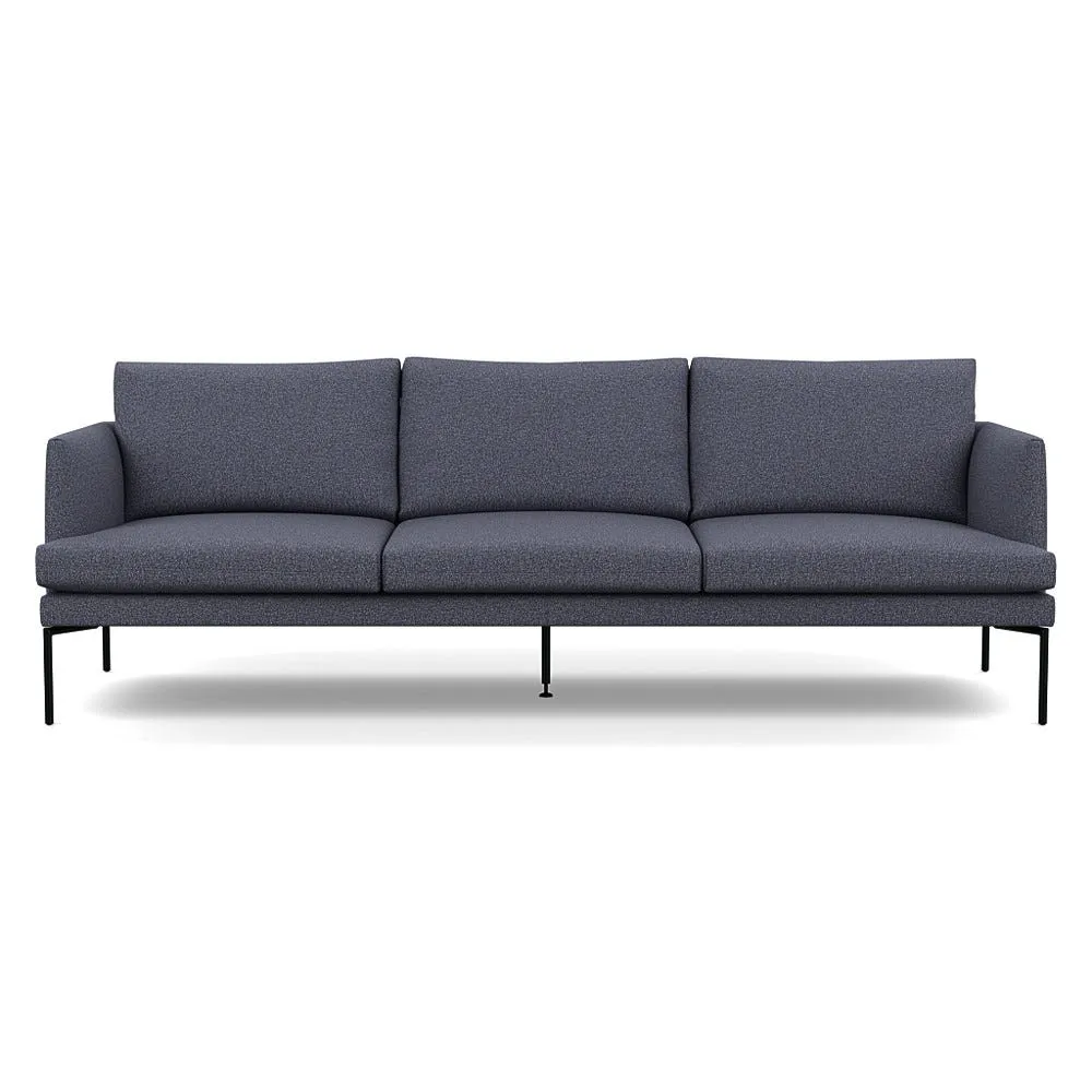 Heal's Matera 4 Seater Sofa Loop Boucle Navy Black Feet 1