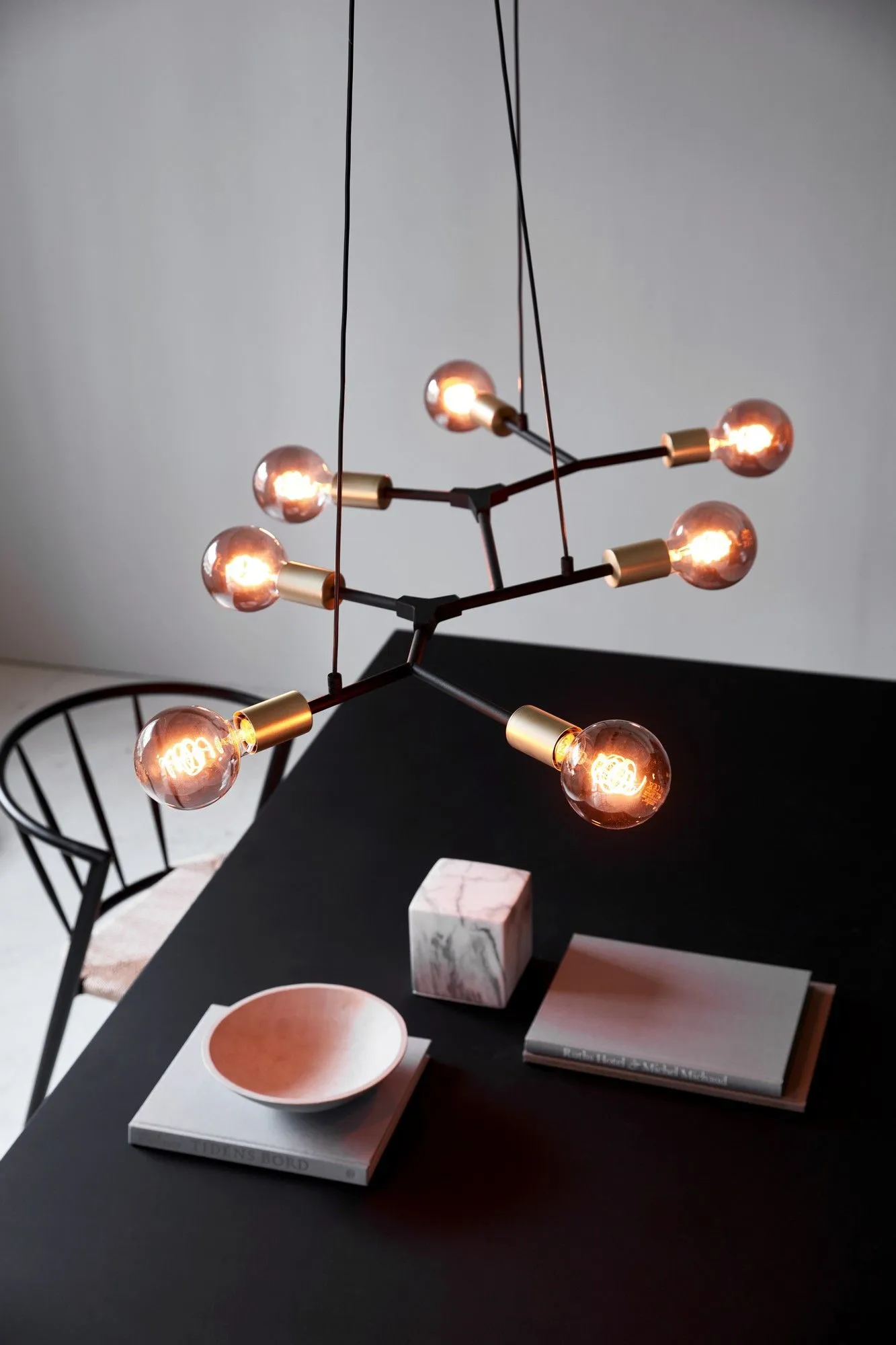 Nordlux Josefine Pendant Light Black Metal Dining Room E27 Mains 45cm 6