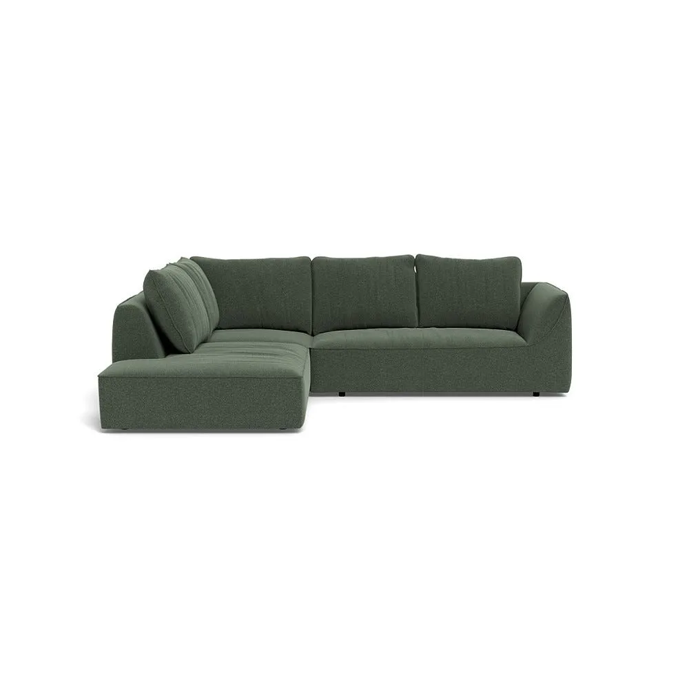Heal's Morven Left Hand Facing Large Corner Sofa Boucle Fern 1