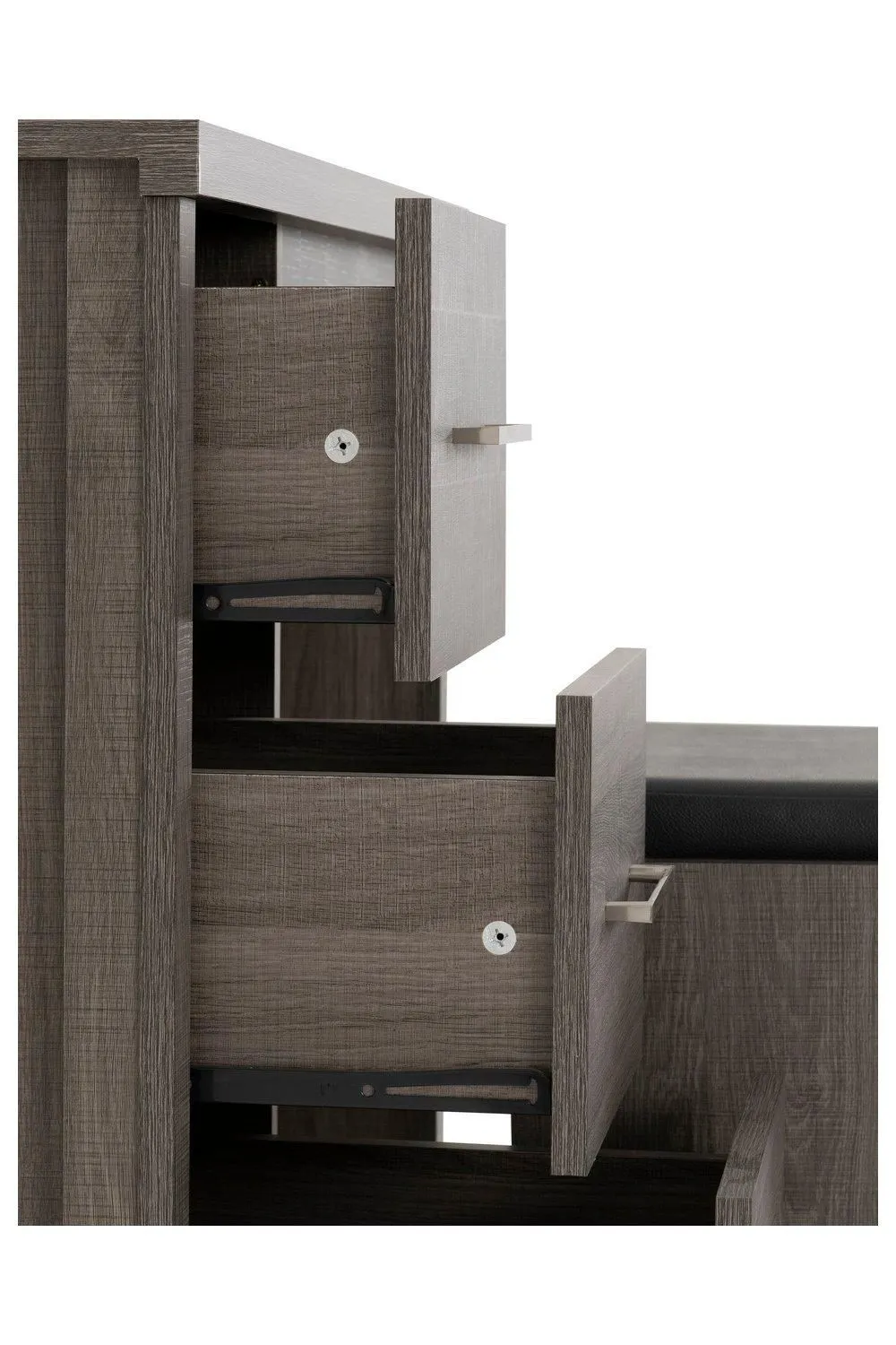 Seconique Lisbon 2 Piece Dressing Table Set in Black 4