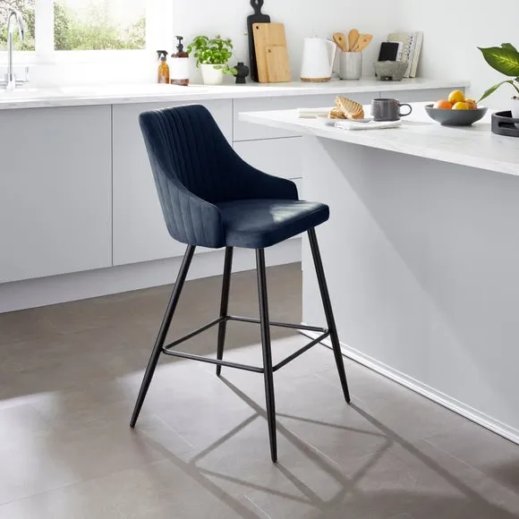 Shea Counter Height Barstool, Velvet 1