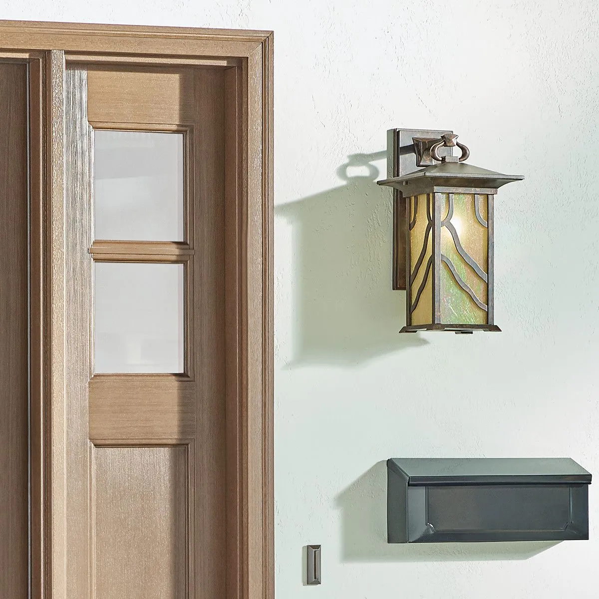 Netlighting Kichler Morris Outdoor 1 Light Wall Lantern Copper IP44 in Brown 5