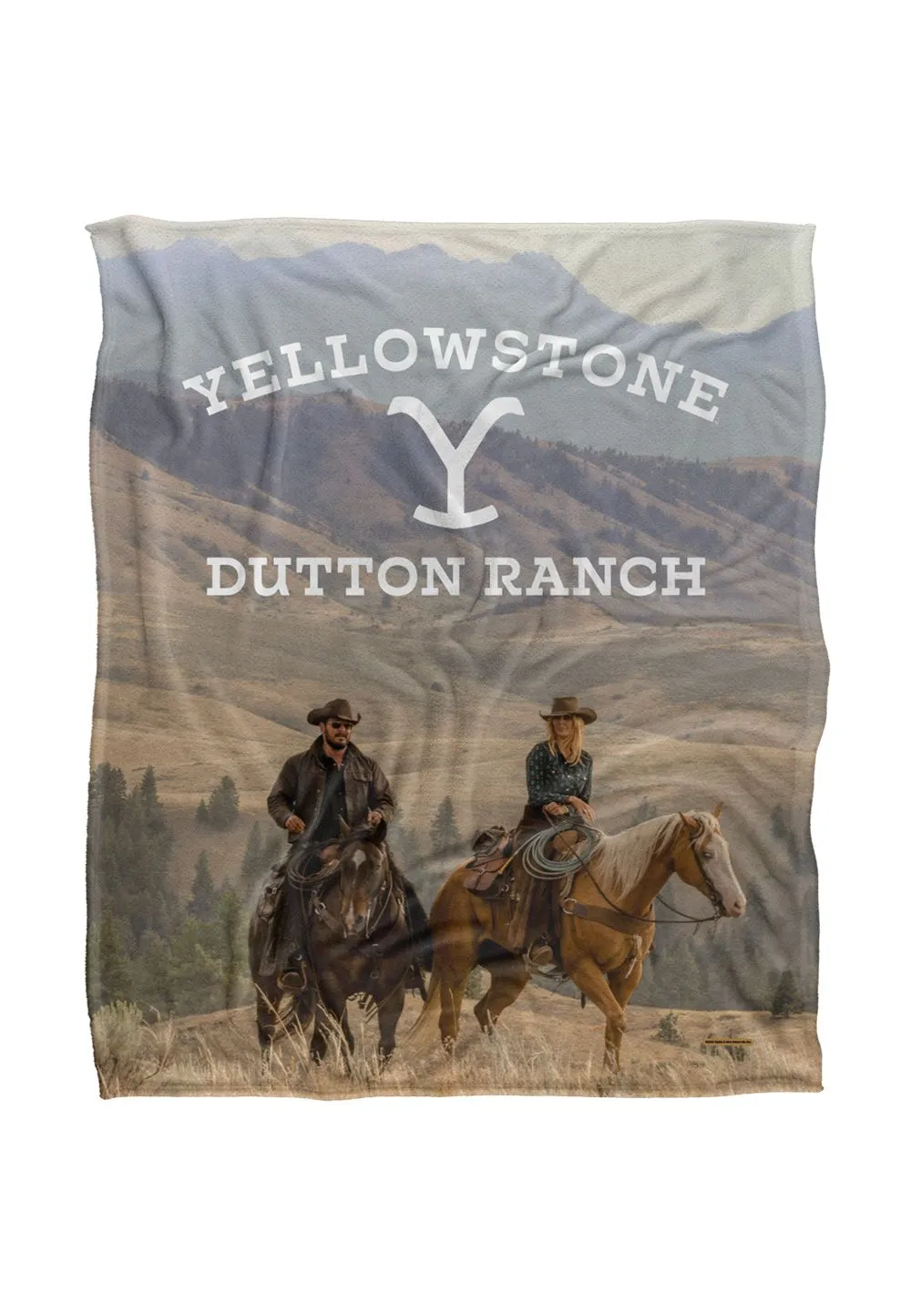 Yellowstone Rip & Beth Riding Horses Silky Touch Super Soft Throw Blanket 152 X 127 cm in White