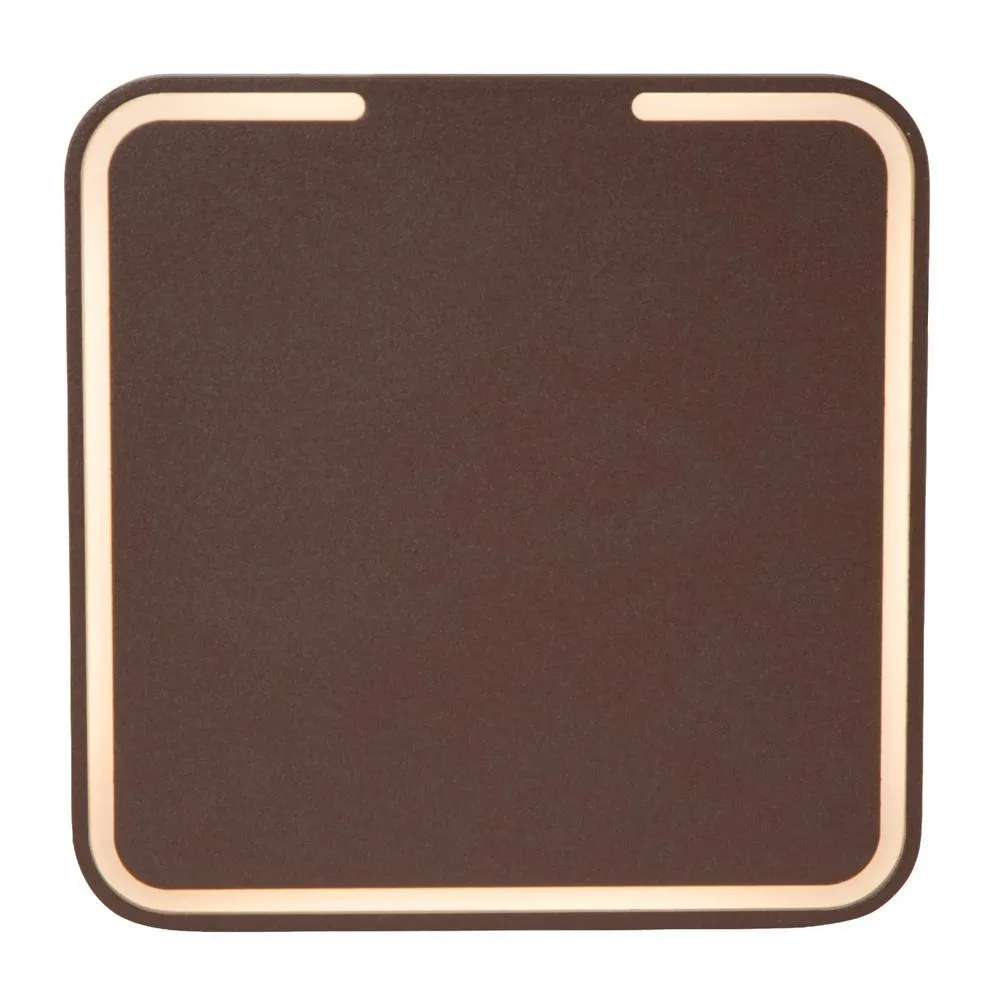 Netlighting Lucide FINISTER Wall light Outdoor LED 1x7W 2700K IP54 Rust Brown