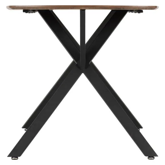 Athens Oak Effect Rectangle Dining Table with 4 Avery Dining Chairs 4