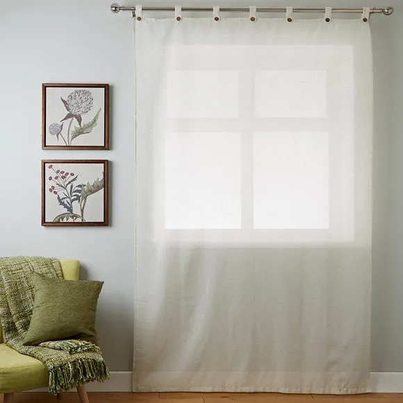 Marley Linen Tab Top Voile Panel 4