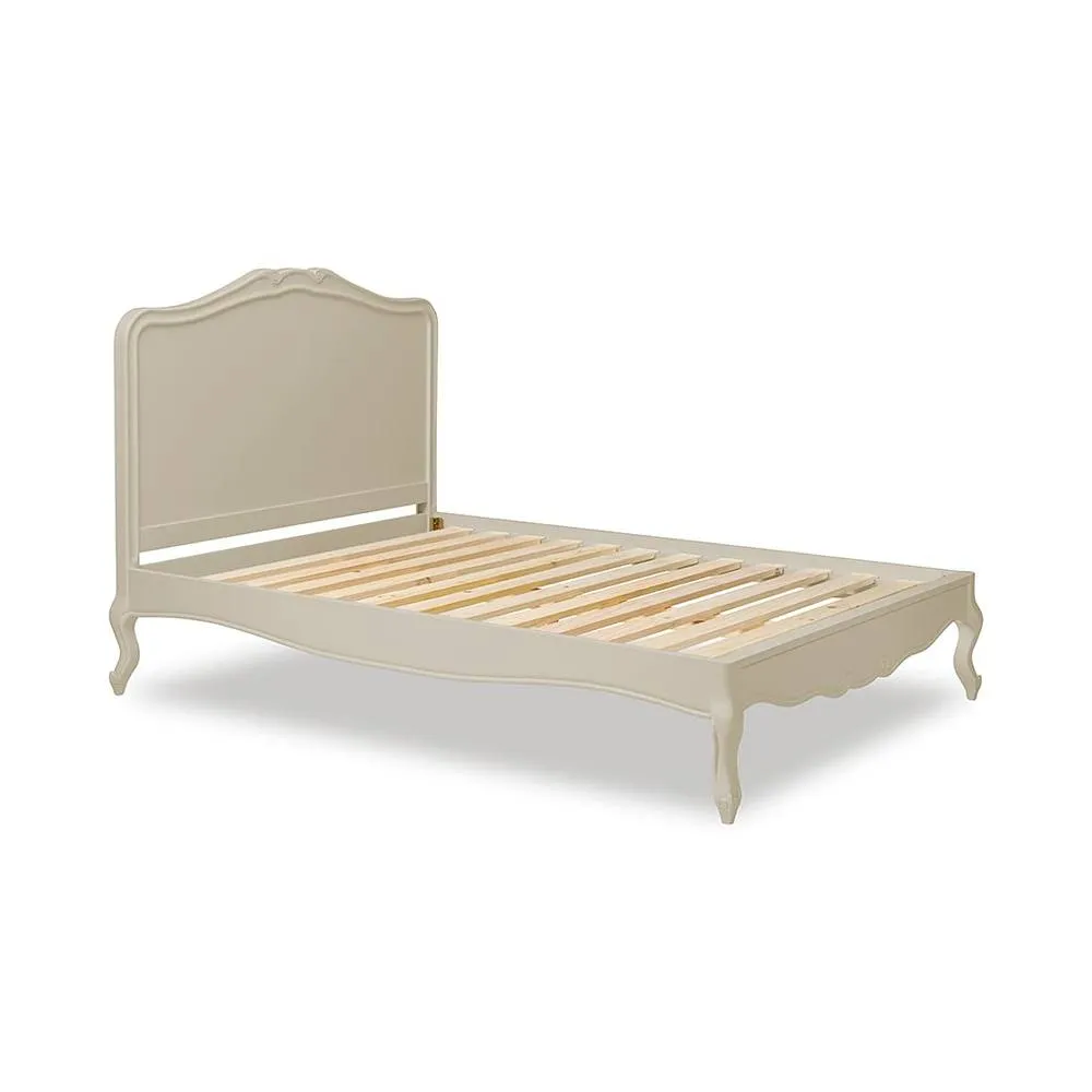 Statement Furniture Juliette French Style 5ft King Size Bed with Wooden Headboard in Ivory 4