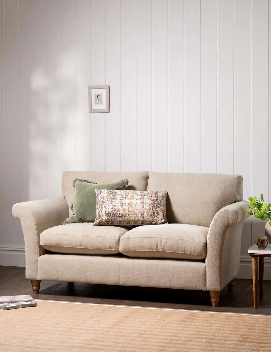 BARKER AND STONEHOUSE Amelie Fabric Medium 2 Seater Sofa Beige