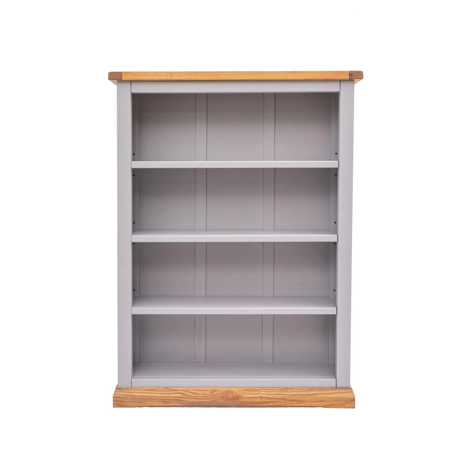 Cabinet Bits Bookcase with plinth 120x90x25cm in Grey