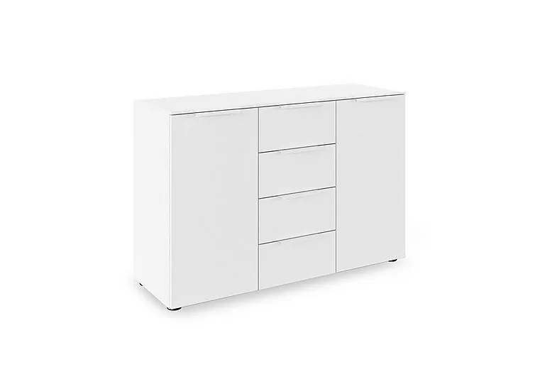 Haven 4 Drawer 2 Door Décor Chest - Alpine White