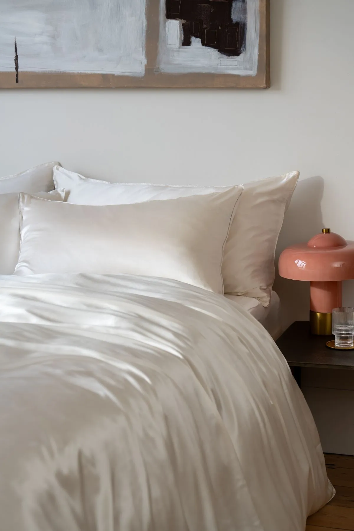 Soak&Sleep Ivory Pure Mulberry Silk 30cm Fitted Sheet 2