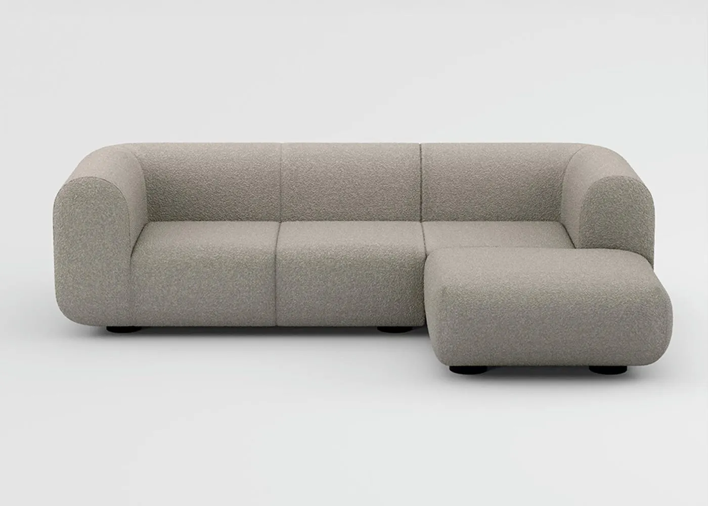 Tom Dixon Plump Corner Sofa Config 5 Alpine 01 Black Legs 1