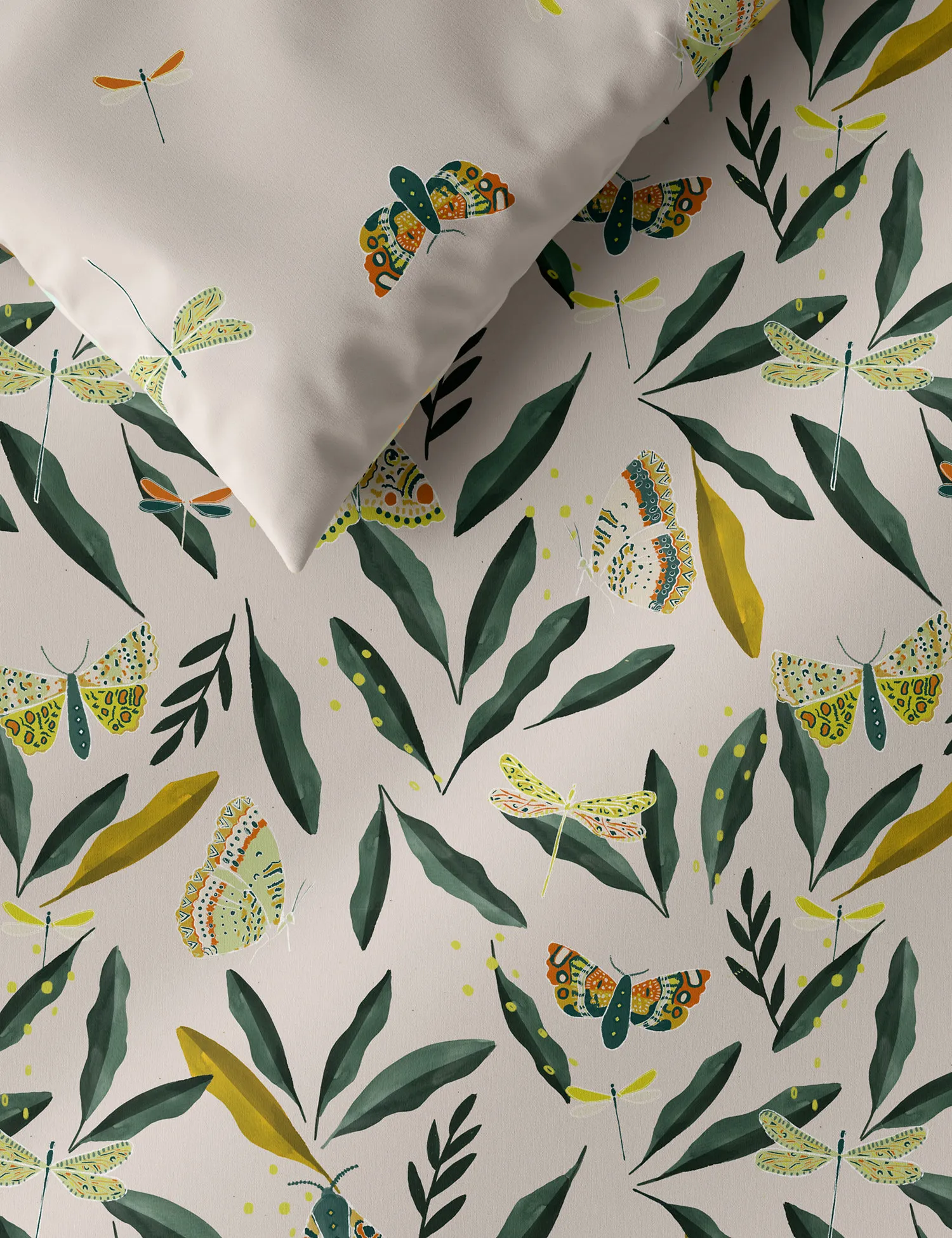 M&S Pure Cotton Butterfly Bedding Set