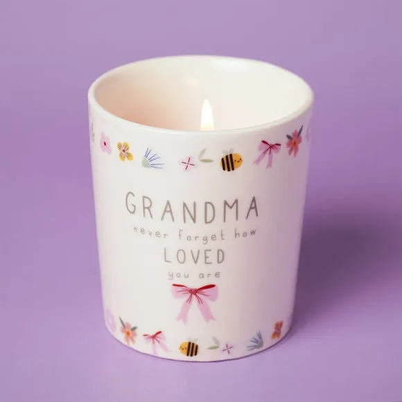 Love Life Grandma Lychee & Raspberry Ceramic Candle 3