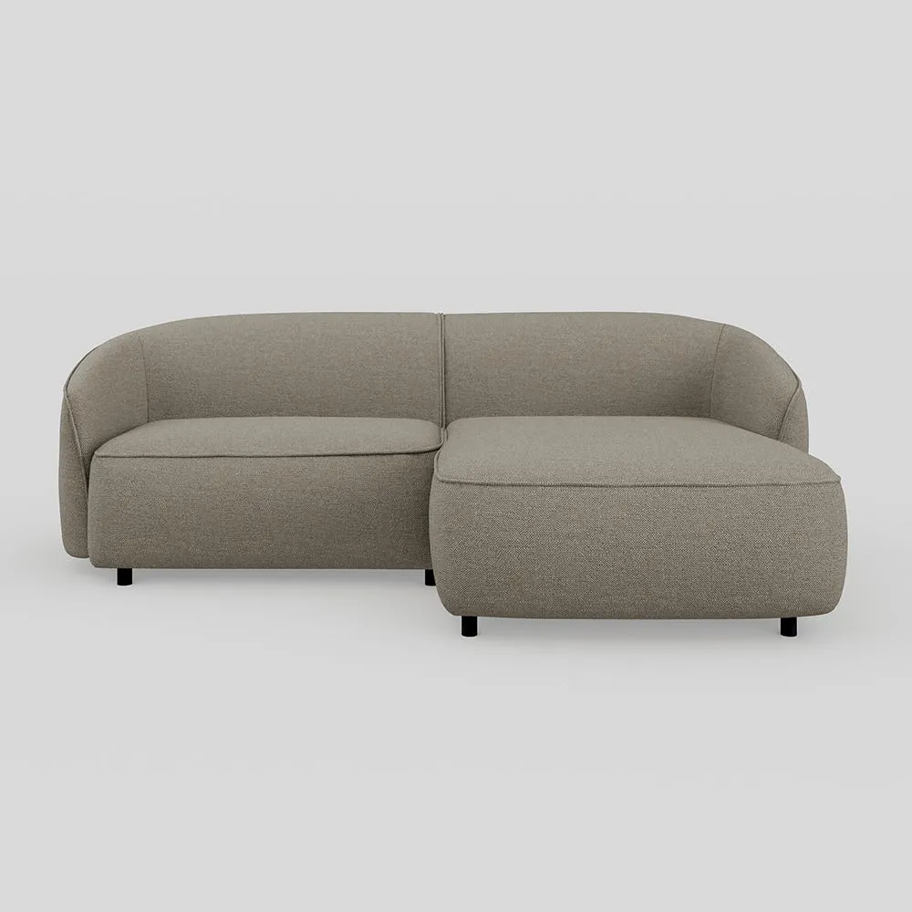 Heal's Aurelie Chaise Sofa RHF Broadweave Pebble 1