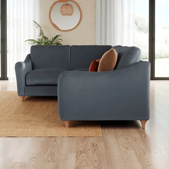 Hattie Matte Plush Velvet Corner Sofa 2