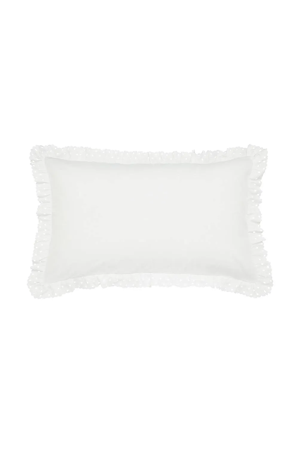 Helena Springfield 'Clara Embroidered Frill' Cotton Duvet Cover Set in White 3