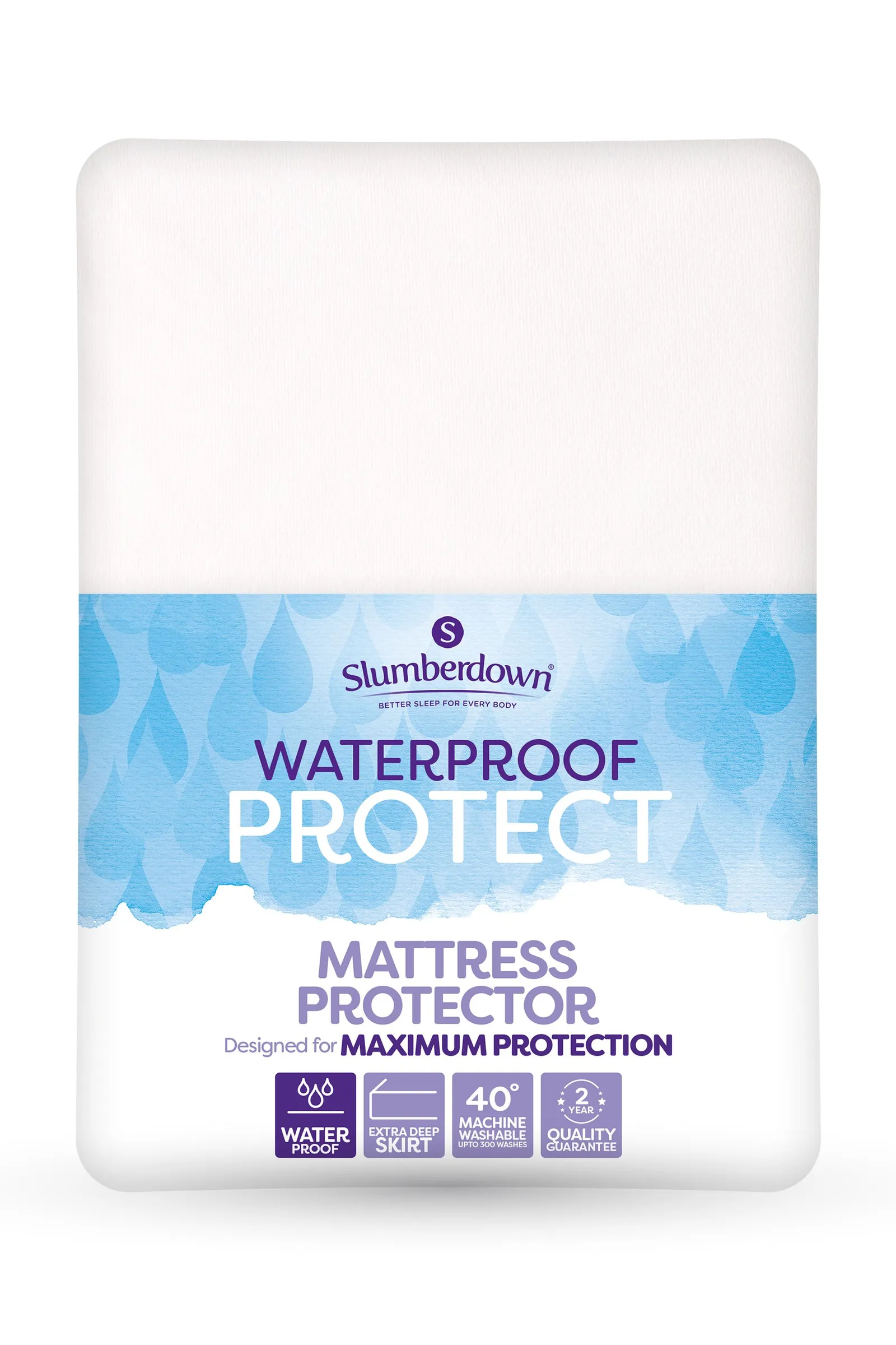Slumberdown Waterproof Protect Mattress Protector in White