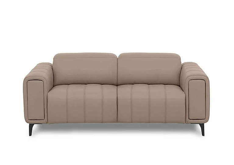 Elphaba Leather 3 Seater Sofa with Storage Arms