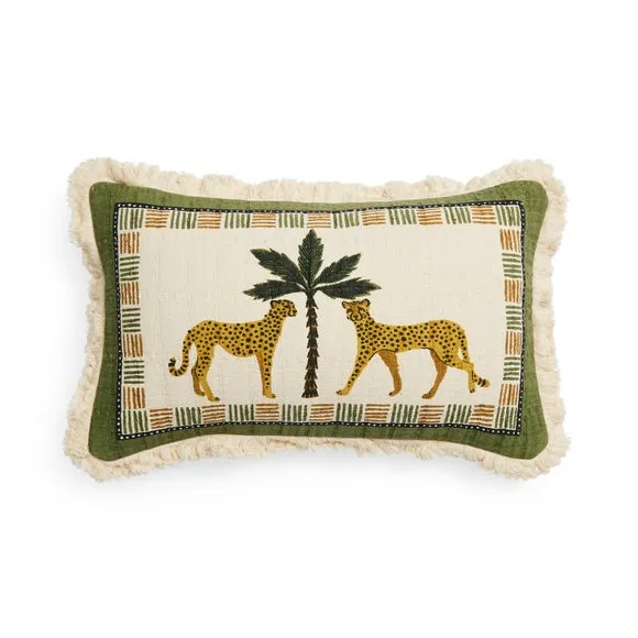 Matelesse Leopard Cotton Rectangle Cushion Cover 3