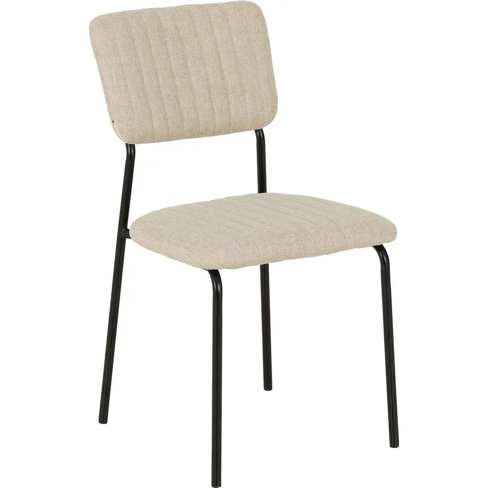 Seconique Sheldon Round Glass Top Dining Set (X4 Chairs) - Beige Fabric 5