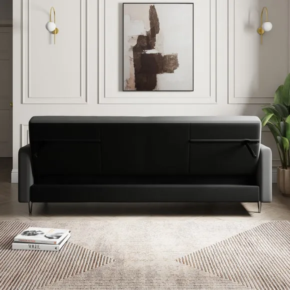 Kendall Quilted Velvet Clic Clac Storage Sofa Bed 4